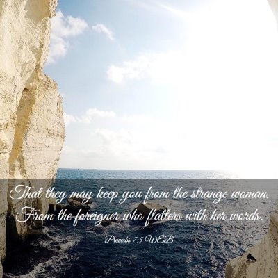Picture 03 - Proverbs 7:5 WEB - That they may keep you from the strange woman, - Bible Verse Picture