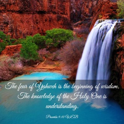 Picture 03 - Proverbs 9:10 WEB - The fear of Yahweh is the beginning of wisdom. - Bible Verse Picture
