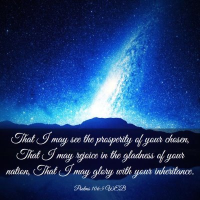 Picture 03 - Psalms 106:5 WEB - That I may see the prosperity of your chosen, - Bible Verse Picture