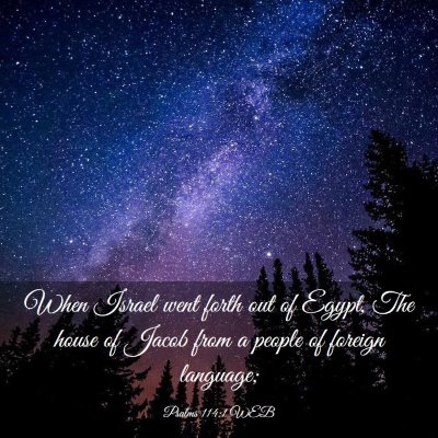 Picture 03 - Psalms 114:1 WEB - When Israel went forth out of Egypt, The house of - Bible Verse Picture