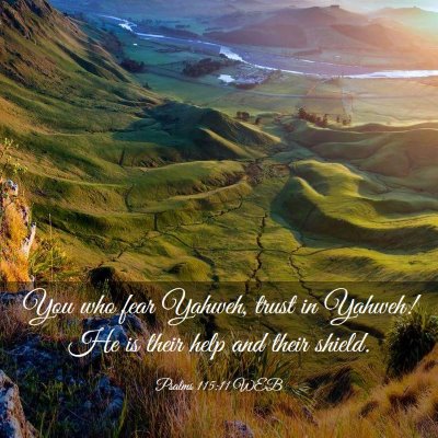 Picture 03 - Psalms 115:11 WEB - You who fear Yahweh, trust in Yahweh! He is their - Bible Verse Picture
