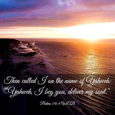 Picture 03 - Psalms 116:4 WEB - Then called I on the name of Yahweh: 