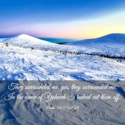 Picture 03 - Psalms 118:11 WEB - They surrounded me, yes, they surrounded me. In - Bible Verse Picture