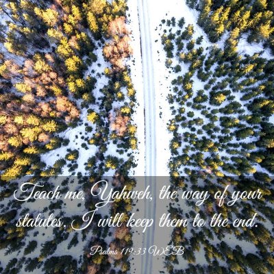 Picture 03 - Psalms 119:33 WEB - Teach me, Yahweh, the way of your statutes. I - Bible Verse Picture