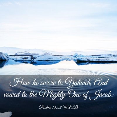 Picture 03 - Psalms 132:2 WEB - How he swore to Yahweh, And vowed to the Mighty - Bible Verse Picture
