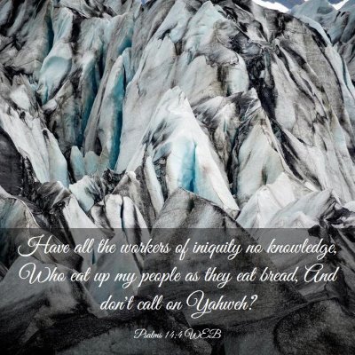 Picture 03 - Psalms 14:4 WEB - Have all the workers of iniquity no knowledge, - Bible Verse Picture