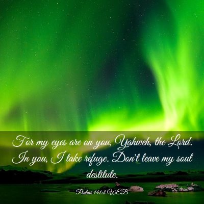 Picture 03 - Psalms 141:8 WEB - For my eyes are on you, Yahweh, the Lord. In you, - Bible Verse Picture