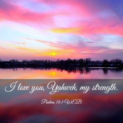 Picture 03 - Psalms 18:1 WEB - I love you, Yahweh, my - Bible Verse Picture