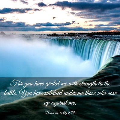 Picture 03 - Psalms 18:39 WEB - For you have girded me with strength to the - Bible Verse Picture