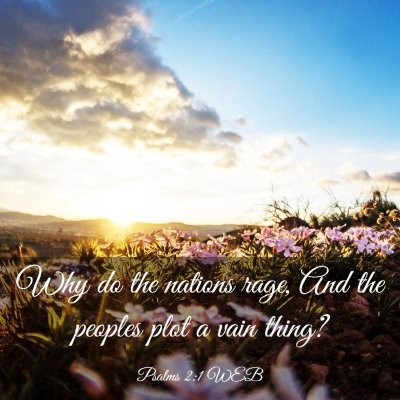 Picture 03 - Psalms 2:1 WEB - Why do the nations rage, And the peoples plot a - Bible Verse Picture