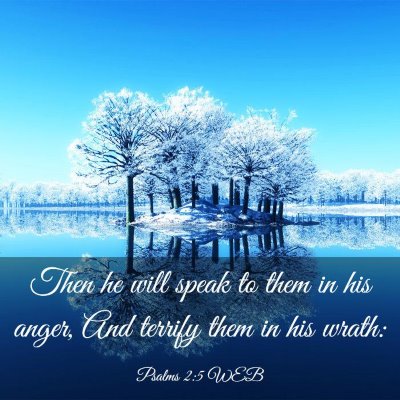 Picture 03 - Psalms 2:5 WEB - Then he will speak to them in his anger, And - Bible Verse Picture