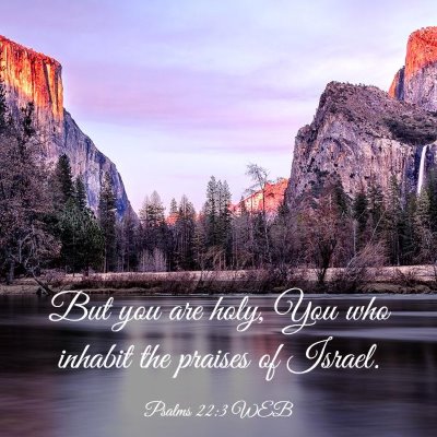 Picture 03 - Psalms 22:3 WEB - But you are holy, You who inhabit the praises of - Bible Verse Picture