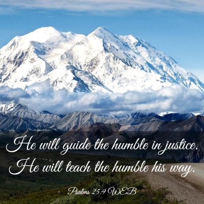 Picture 03 - Psalms 25:9 WEB - He will guide the humble in justice. He will - Bible Verse Picture