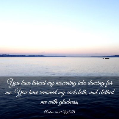 Picture 03 - Psalms 30:11 WEB - You have turned my mourning into dancing for me. - Bible Verse Picture