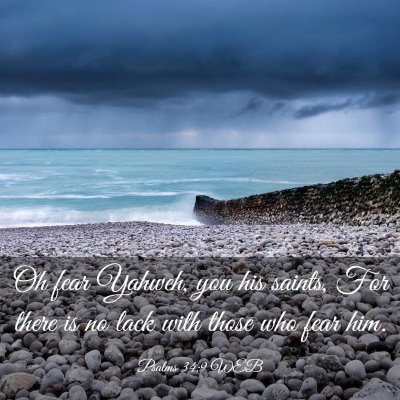 Picture 03 - Psalms 34:9 WEB - Oh fear Yahweh, you his saints, For there is no - Bible Verse Picture