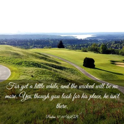 Picture 03 - Psalms 37:10 WEB - For yet a little while, and the wicked will be no - Bible Verse Picture