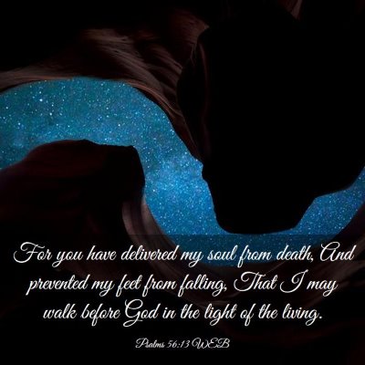 Picture 03 - Psalms 56:13 WEB - For you have delivered my soul from death, And - Bible Verse Picture