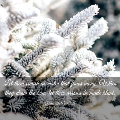 Picture 03 - Psalms 58:7 WEB - Let them vanish as water that flows away. When - Bible Verse Picture