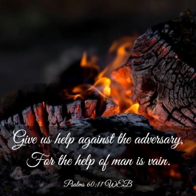Picture 03 - Psalms 60:11 WEB - Give us help against the adversary, For the help - Bible Verse Picture