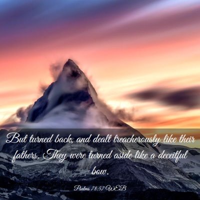 Picture 03 - Psalms 78:57 WEB - But turned back, and dealt treacherously like - Bible Verse Picture