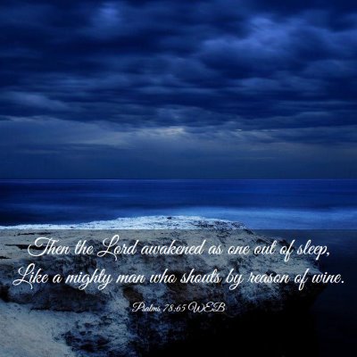 Picture 03 - Psalms 78:65 WEB - Then the Lord awakened as one out of sleep, Like - Bible Verse Picture