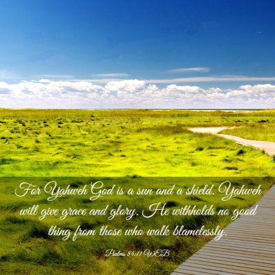 Picture 03 - Psalms 84:11 WEB - For Yahweh God is a sun and a shield. Yahweh will - Bible Verse Picture
