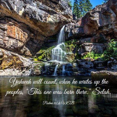 Picture 03 - Psalms 87:6 WEB - Yahweh will count, when he writes up the peoples, - Bible Verse Picture