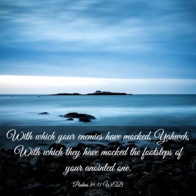 Picture 03 - Psalms 89:51 WEB - With which your enemies have mocked, Yahweh, With - Bible Verse Picture