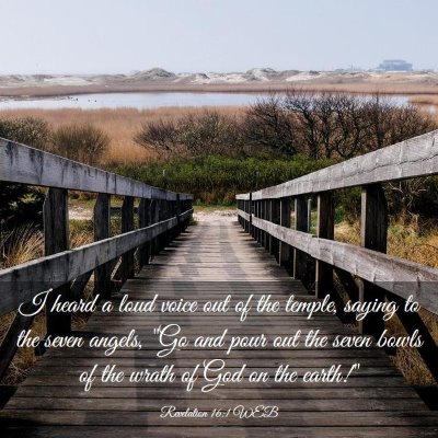 Picture 03 - Revelation 16:1 WEB - I heard a loud voice out of the temple, saying to - Bible Verse Picture