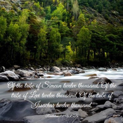 Picture 03 - Revelation 7:7 WEB - Of the tribe of Simeon twelve thousand, Of the - Bible Verse Picture