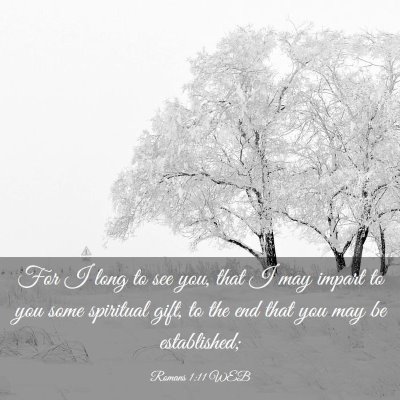 Picture 03 - Romans 1:11 WEB - For I long to see you, that I may impart to you - Bible Verse Picture