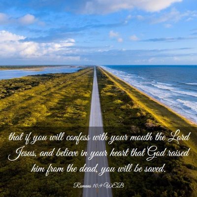Picture 03 - Romans 10:9 WEB - that if you will confess with your mouth the Lord - Bible Verse Picture