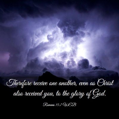 Picture 03 - Romans 15:7 WEB - Therefore receive one another, even as Christ - Bible Verse Picture