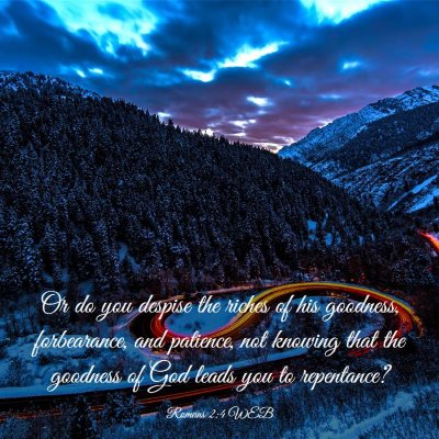 Picture 03 - Romans 2:4 WEB - Or do you despise the riches of his goodness, - Bible Verse Picture