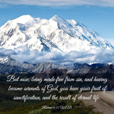 Picture 03 - Romans 6:22 WEB - But now, being made free from sin, and having - Bible Verse Picture