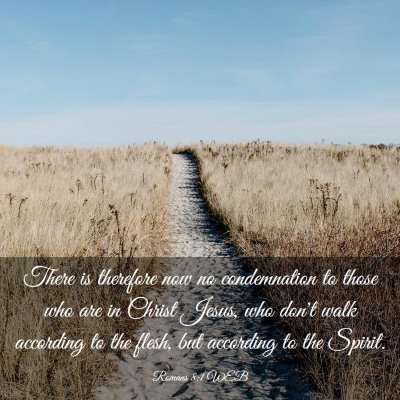 Picture 03 - Romans 8:1 WEB - There is therefore now no condemnation to those - Bible Verse Picture