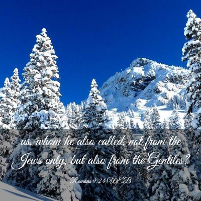 Picture 03 - Romans 9:24 WEB - us, whom he also called, not from the Jews only, - Bible Verse Picture
