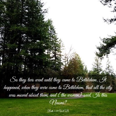 Picture 03 - Ruth 1:19 WEB - So they two went until they came to Bethlehem. It - Bible Verse Picture