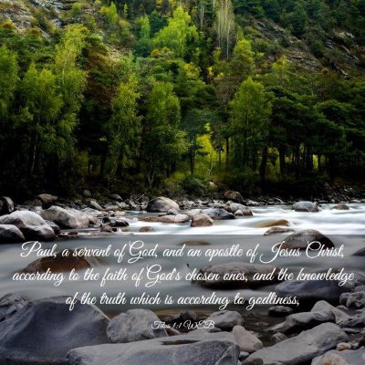 Picture 03 - Titus 1:1 WEB - Paul, a servant of God, and an apostle of Jesus - Bible Verse Picture
