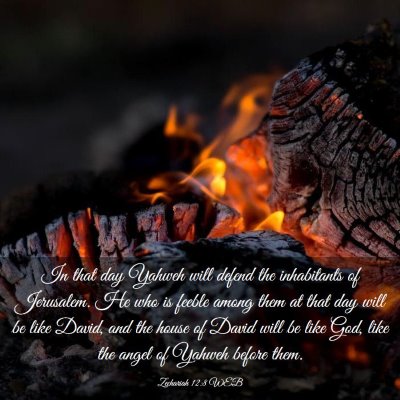 Picture 03 - Zechariah 12:8 WEB - In that day Yahweh will defend the inhabitants of - Bible Verse Picture