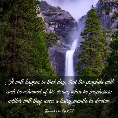 Picture 03 - Zechariah 13:4 WEB - It will happen in that day, that the prophets - Bible Verse Picture