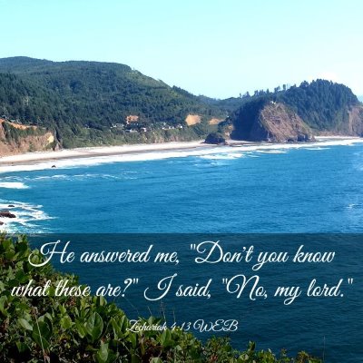 Picture 03 - Zechariah 4:13 WEB - He answered me, 