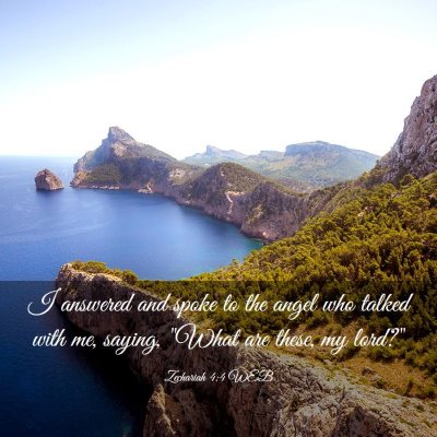 Picture 03 - Zechariah 4:4 WEB - I answered and spoke to the angel who talked with - Bible Verse Picture
