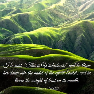 Picture 03 - Zechariah 5:8 WEB - He said, 
