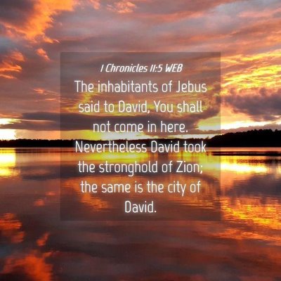 Picture 04 - 1 Chronicles 11:5 WEB - The inhabitants of Jebus said to David, You shall - Bible Verse Picture