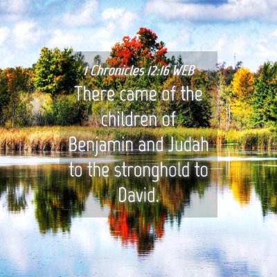 Picture 04 - 1 Chronicles 12:16 WEB - There came of the children of Benjamin and Judah - Bible Verse Picture