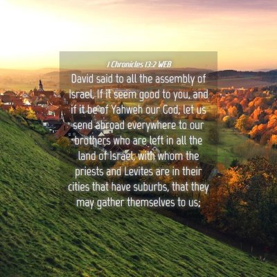 Picture 04 - 1 Chronicles 13:2 WEB - David said to all the assembly of Israel, If it - Bible Verse Picture