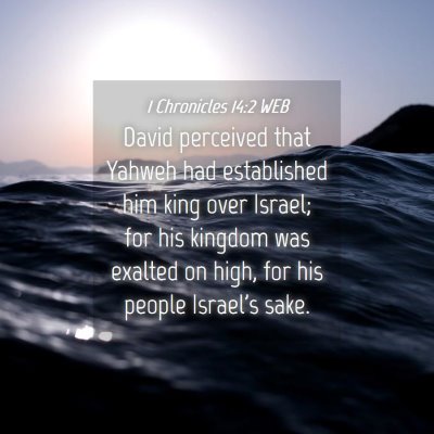 Picture 04 - 1 Chronicles 14:2 WEB - David perceived that Yahweh had established him - Bible Verse Picture