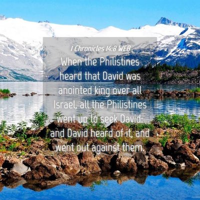 Picture 04 - 1 Chronicles 14:8 WEB - When the Philistines heard that David was - Bible Verse Picture