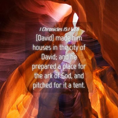 Picture 04 - 1 Chronicles 15:1 WEB - [David] made him houses in the city of David; and - Bible Verse Picture